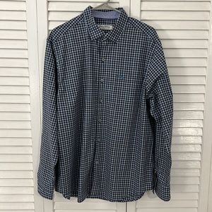 Men’s Tommy Bahama Island zone long sleeve shirt Large blue and gray check
